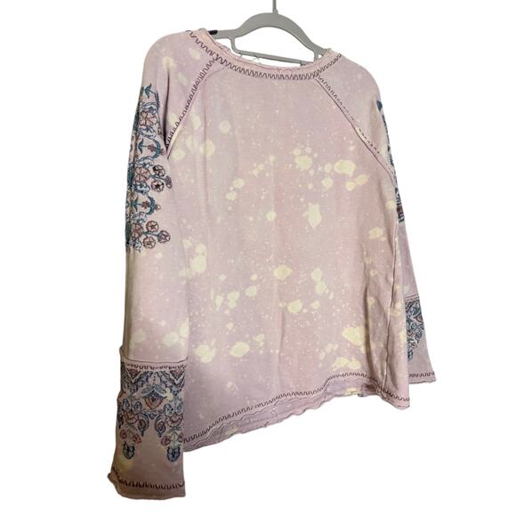 Sundance embroidered lavender purple boho bell sleeve sweater top - Picture 7 of 7